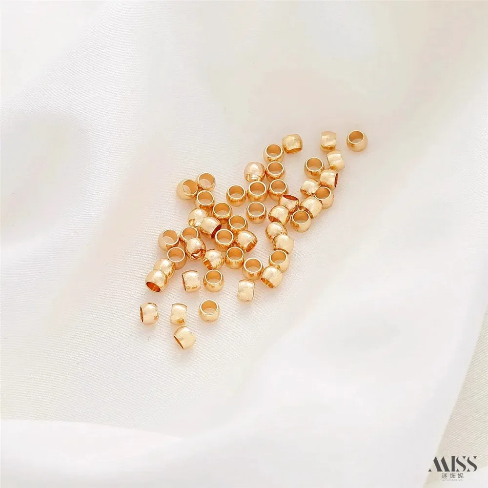 

14K Gold Color Positioning Tube Positioning Bead C Buckle DIY Fixed Steel Fishing Line Bracelet Necklace Tail Buckle Accessories