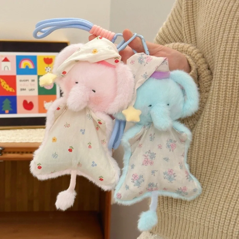 Pendentif de marionnette d'éléphant de Simulation, pendentifs en peluche douce et moelleuse, poupée en peluche Kawaii de dessin animé, porte-clés, ornements suspendus