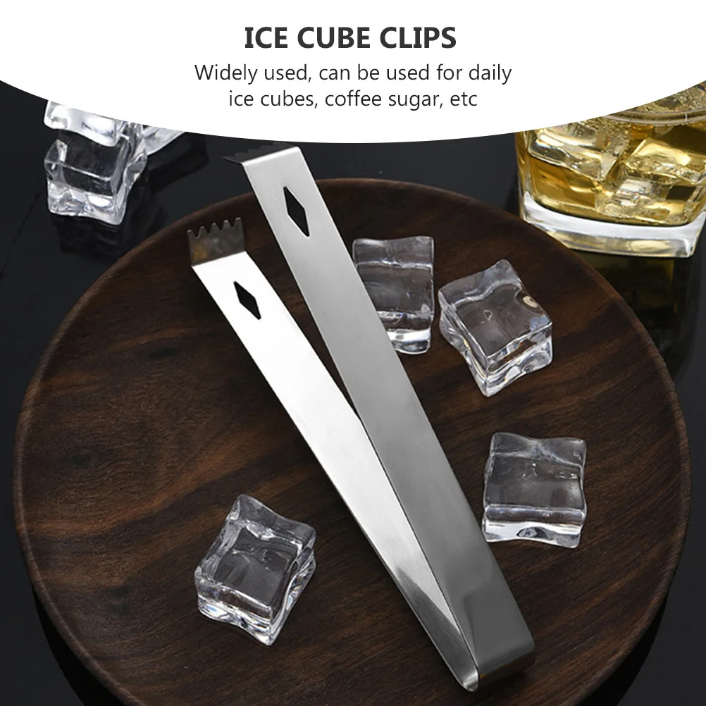 

4pcs 1 Set Stainless Steel Ice Cube Tongs Heat Resistant Rust Corrosion Proof Lightweight Easy Sugar Serving