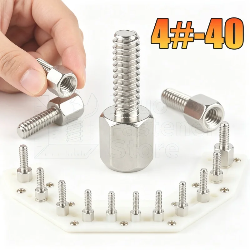 UNC #4-40 Copper/Iron Nickle-plated 304 Stainless Steel Hex Standoff Male-Female Spacer Column Spacer for PCB Board Motherboard