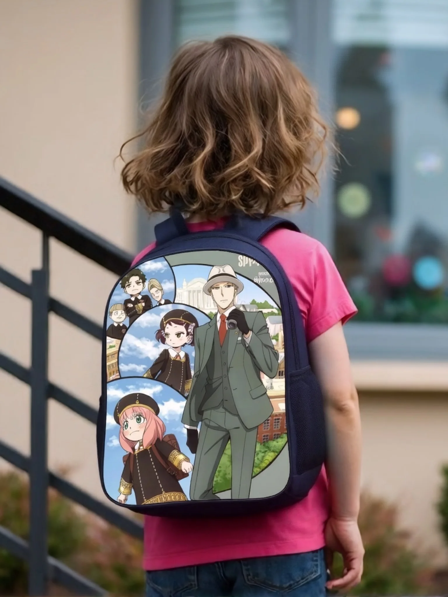 

Cute Spy×Family Cartoon Backpack Boys Girls Back to School Bookbag,Waterproof Travel Knapsack for Little Kid