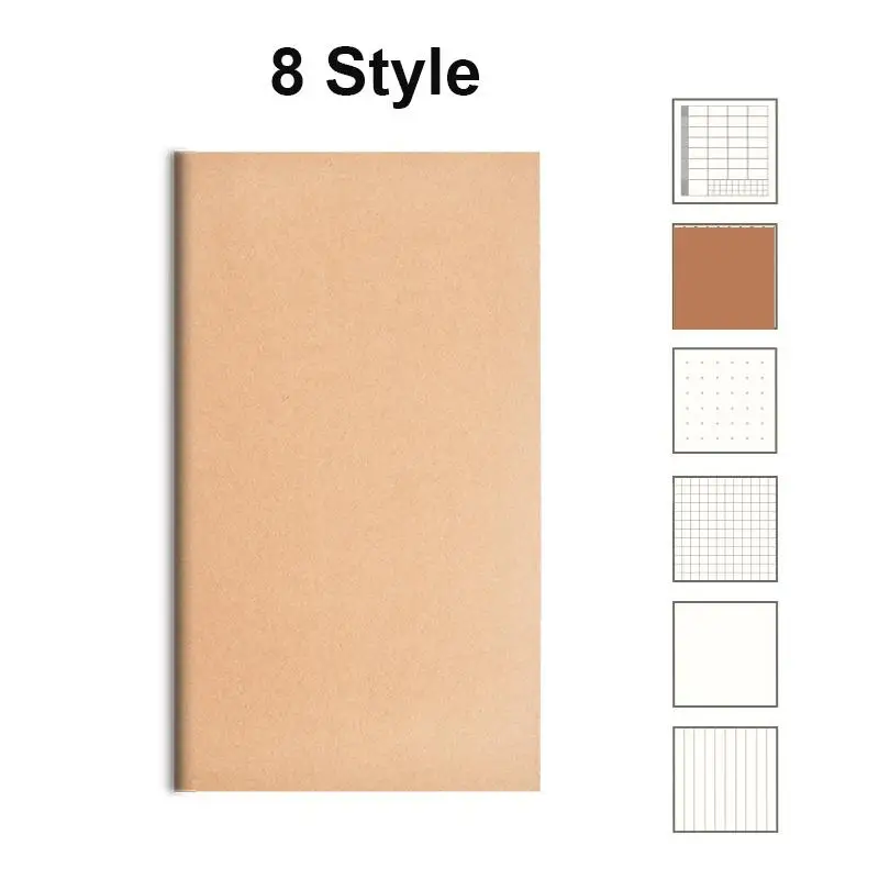 1Pcs Rindsleder Papier Notebook Blank Notizblock Buch Vintage Weiche Copybook Täglichen Memos Kraft Abdeckung Journal Notebook