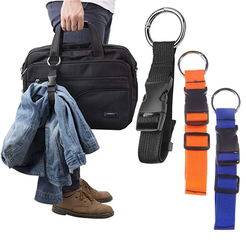 

1pc Portable Nylon Anti-theft Luggage Strap Holder Gripper Add Bag Handbag Clip Use To Carry