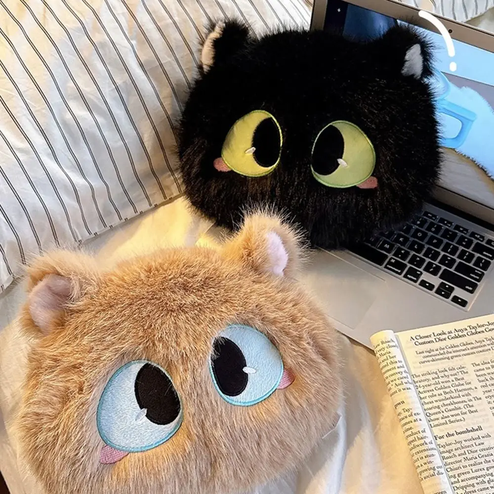 Cute Cat Electric Hot Water Bottle CCC Plug Flannelette Winter Heated Bag Explosion-Proof Reusable Hand Compress Heat Pack