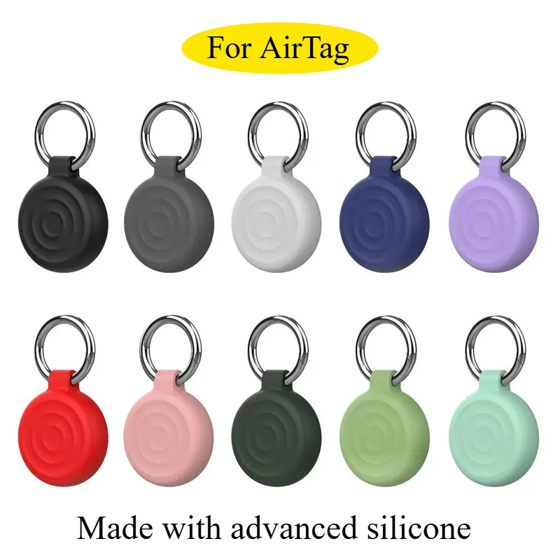 Waterproof & Shockproof Full Coverage AirTag Case with Keyring,Hanging Accessory for Keys,Luggage and Everyday Bags