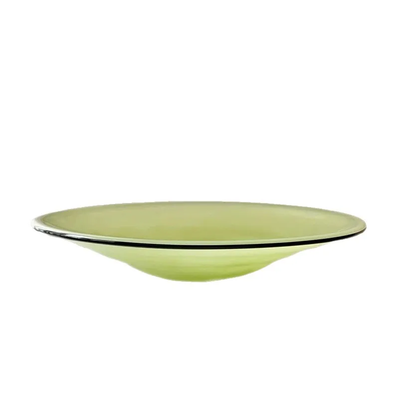 

Chinese light luxury glazed fruit plate, home bar counter, living room large coffee table, wabi sandy wind ornament