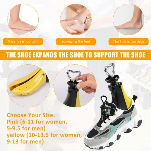Imagen 2 del producto Ensanchador de zapatos, expansor de árboles, longitud ajustable, portátil, Universal, antideformación, para hombres y mujeres, ensanchador de zapatos