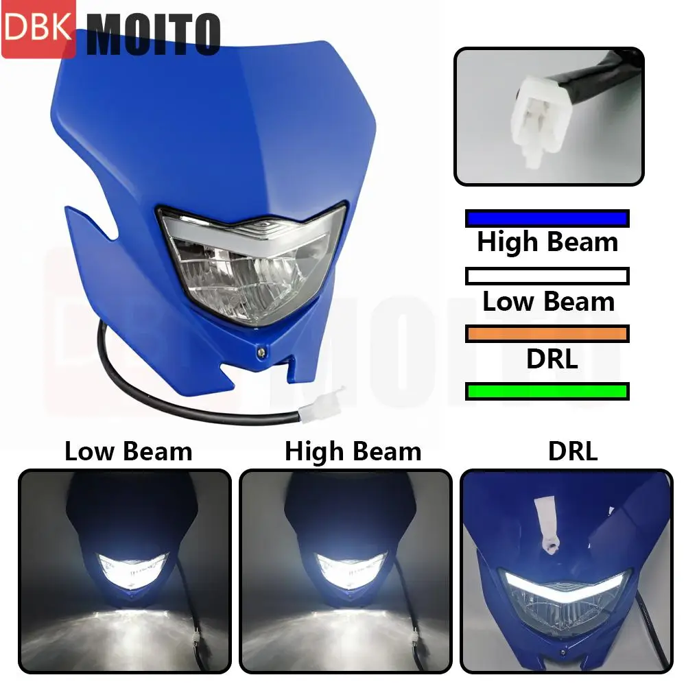 

Motorcycle Enduro Headlight Headlamp Assembly For For Yamaha WR450F WR250F YZ85 YZ125 YZ250 YZ450 YZF TTR Dirt Bike Front Lamp