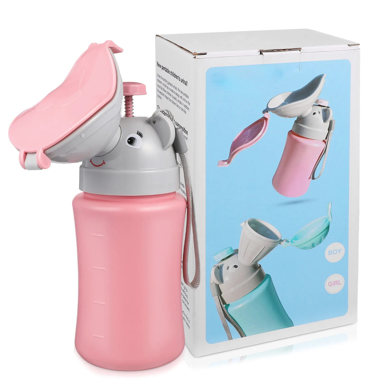 1 قطعة قعادة السفر مبولة للطفل الفتيات قابلة لإعادة الاستخدام المدمجة سيارة مرحاض الطوارئ لا تسرب رحلة التخييم زجاجة مبولة #2