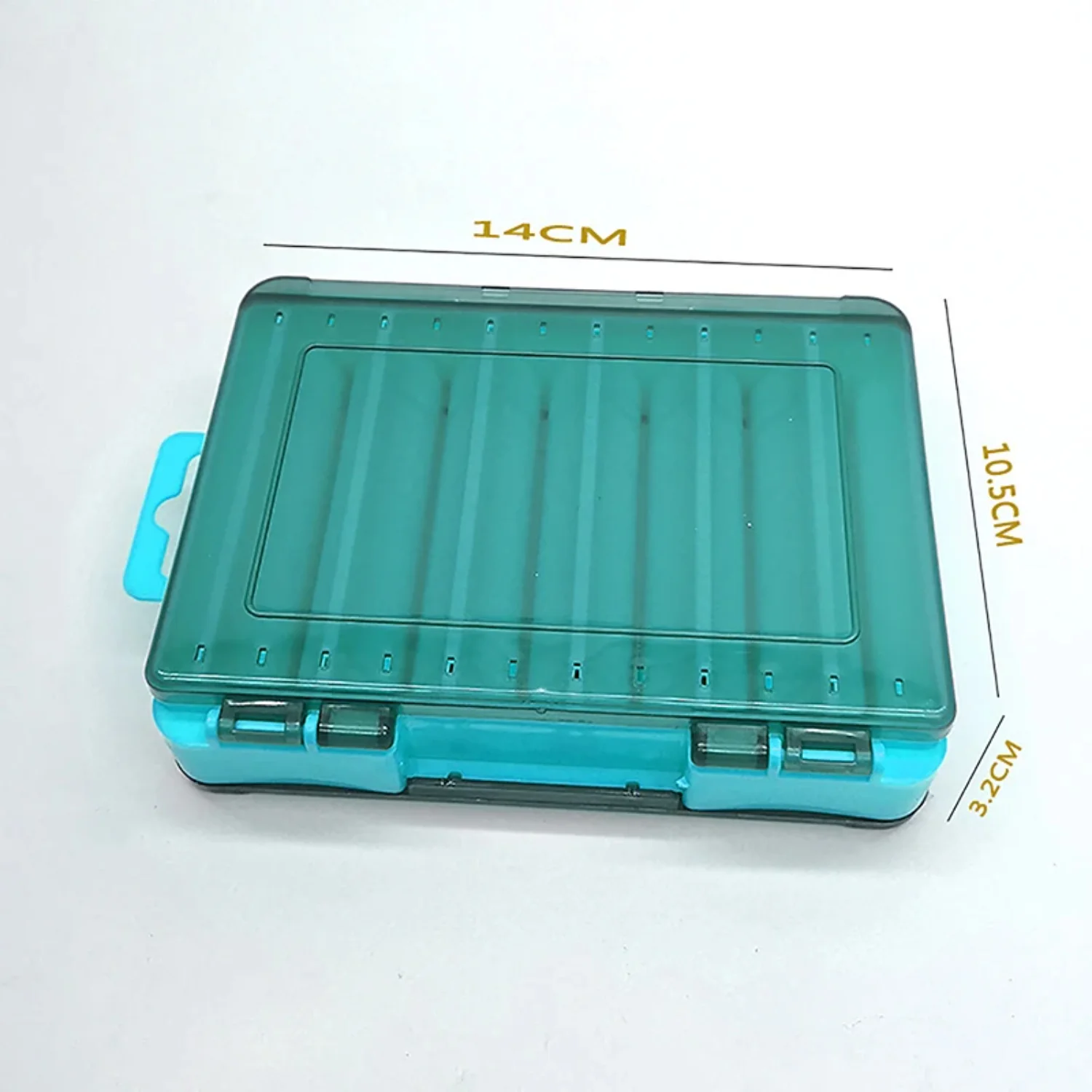 Fishing Tackle box 14 Compartments Fishing Accessories Lure Hook  Case Double Sided Fishing Tool organizer boxes