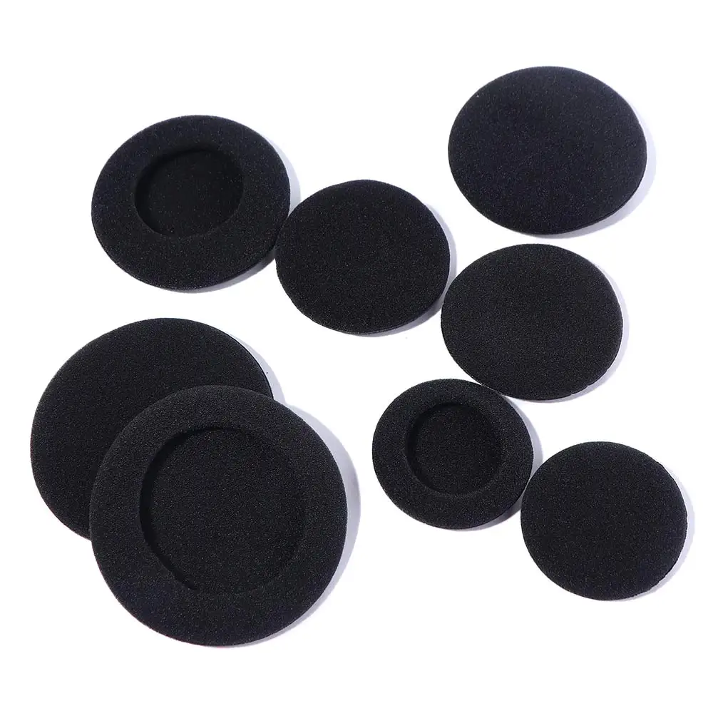 Replacement Foam Ear Pads 35/40/45/50/55/60/65mm Soft Foam Sponge Bearing Headsets Covers Earphone Accessories