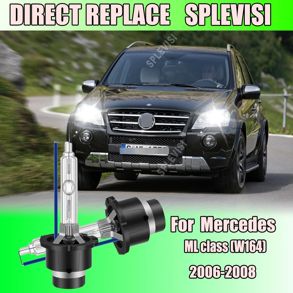 2Pcs Headlights Bulbs D2S Lamp Plug and Play 35W Car Light For Mercedes-Benz ML class (W164) 2006 2007 2008
