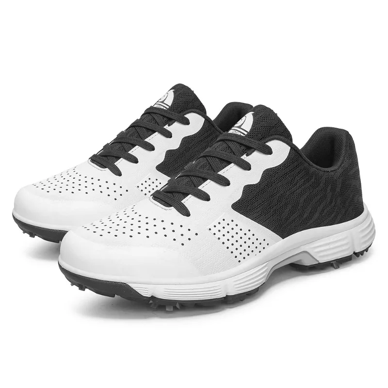 New Trend Man Golf Training Athletic Shoe Professional Studded Golf Sneakers Top Quality Wearable Outdoor Court Walking Shoe