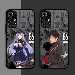 Anime 86 Eighty Six Lena Phone Case For Redmi Note 13 12 11 10 Pro Plus Pro S T 5G Matte Frosted Translucent Cover