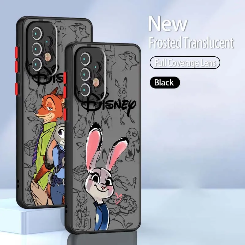 Etui na telefon z motywem Zootopia, Nick i Judy, dla Samsung Galaxy S25 S24 S23 S22 S21 S20 S10 Note20 Plus Ultra Lite 5G, tylna obudowa