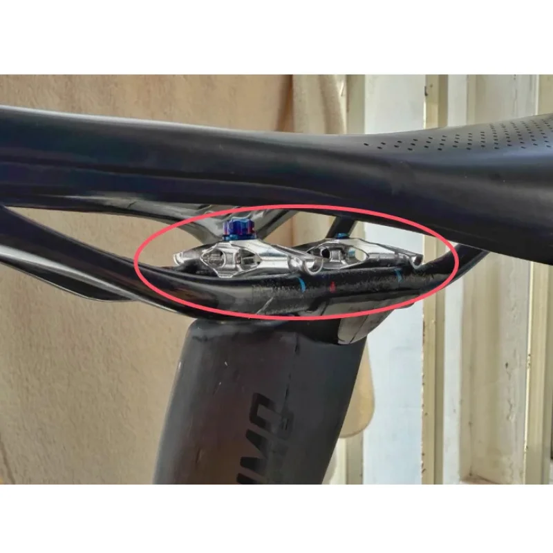 

Ultralight Titanium/Aluminium Yokes + Carbon Clamp-For Darimo Nexum Drag SeatPost Save 9g TI screws