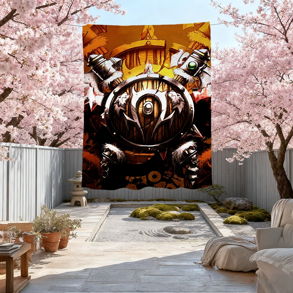 W-world Of Cool Luxury W-warcraft Flag For Living Room Hanging Home Dorm Decor Art Garage Bar Wall Club Live Decoration Banner