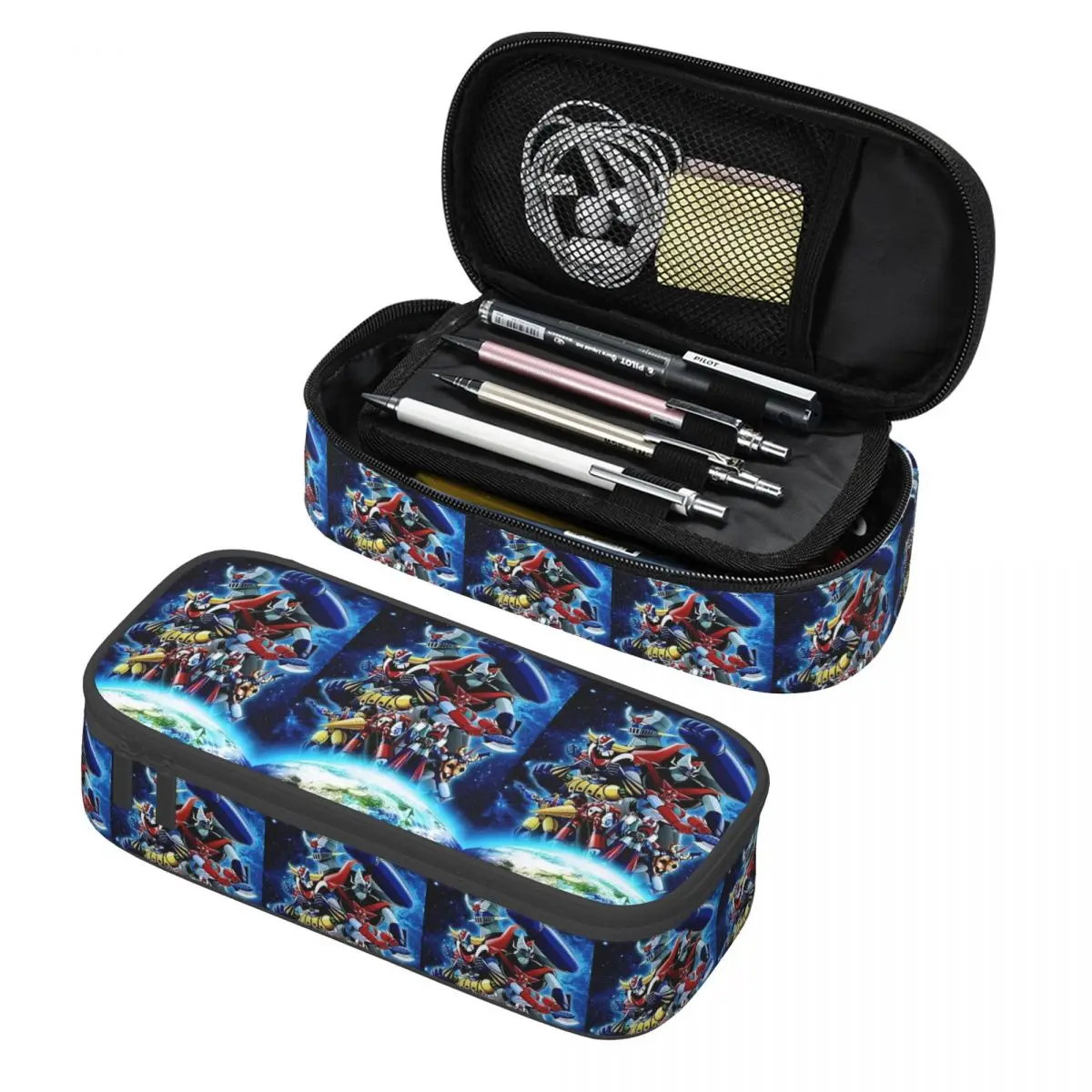 Estuche para lápices Mazinger Z Mad Robot Grendizer, estuche para lápices de Anime Manga, suministros de papelería, caja para bolígrafos de gran capacidad, bolsa para lápices