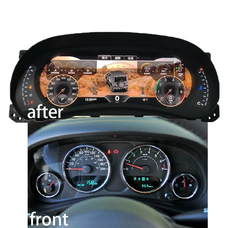 

Virtual Instrument Cluster Cockpit Digital Dashboard LCD Speedometer Central Control Screen Suitable for Wrangler 2011-2017