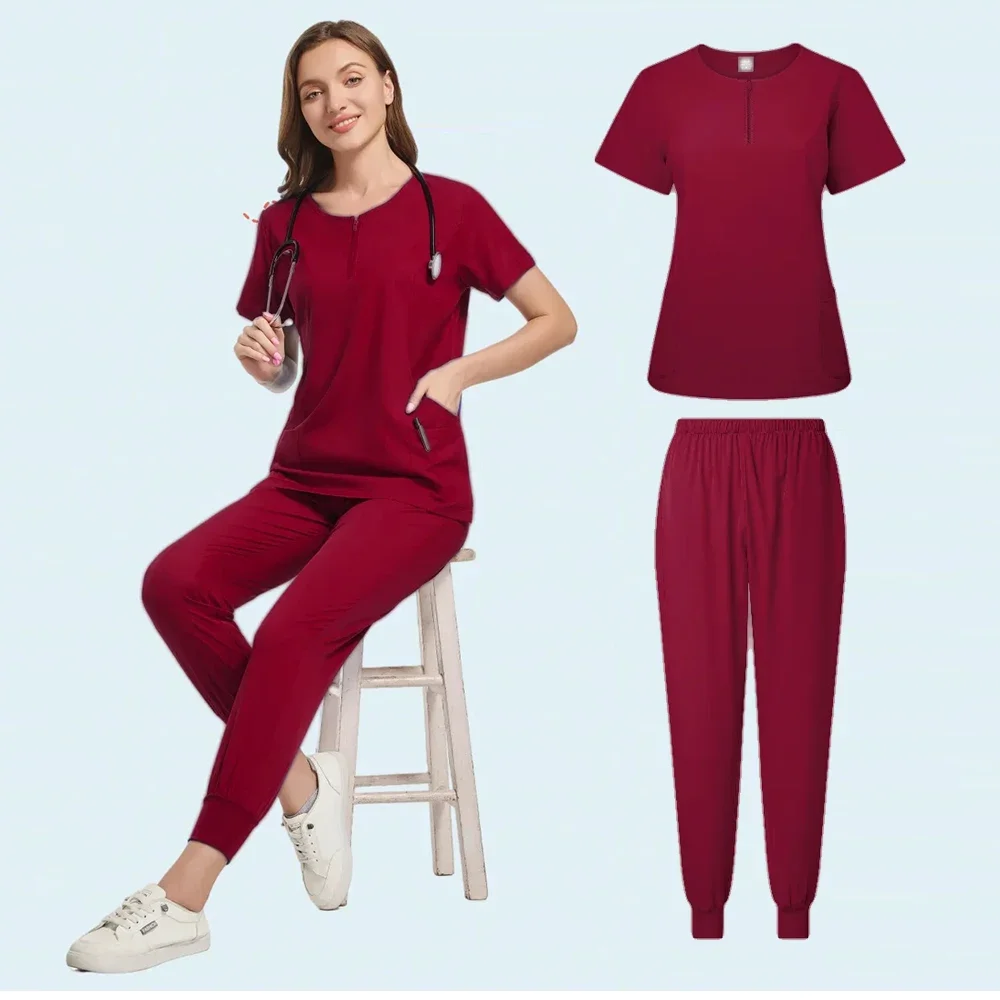 Salão de beleza Spa Workwear para Mulheres, Hospital Scrubs Sets, Vestuário Médico, Uniformes de Trabalho, Clínica Odontológica Macacão, Nurse Accessories