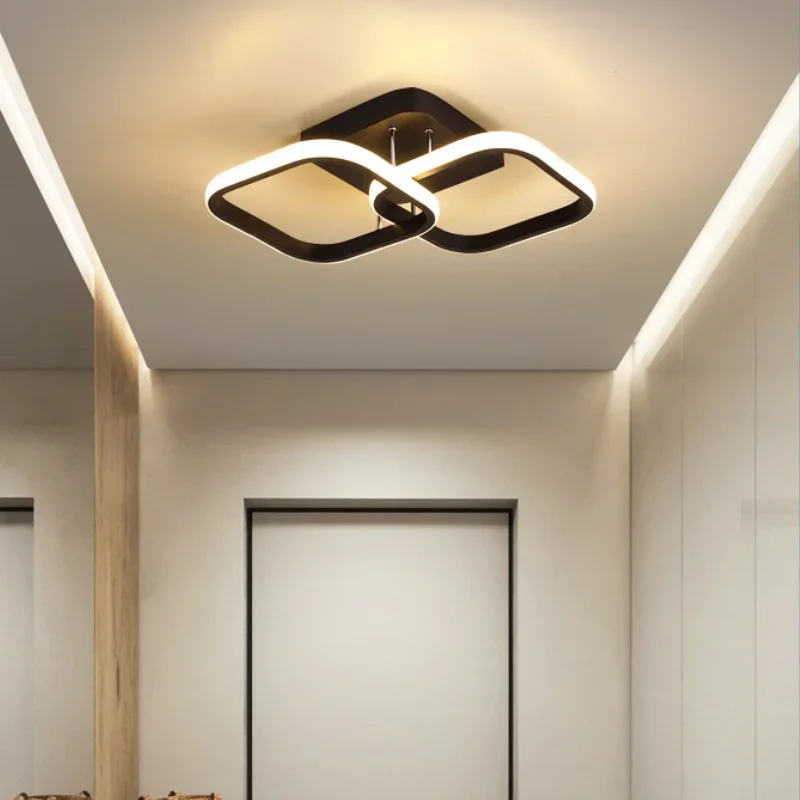 Luz de techo LED colgante moderna para entrada, sala de estar, dormitorio, pasillo, iluminación de Ambiente, lámpara minimalista