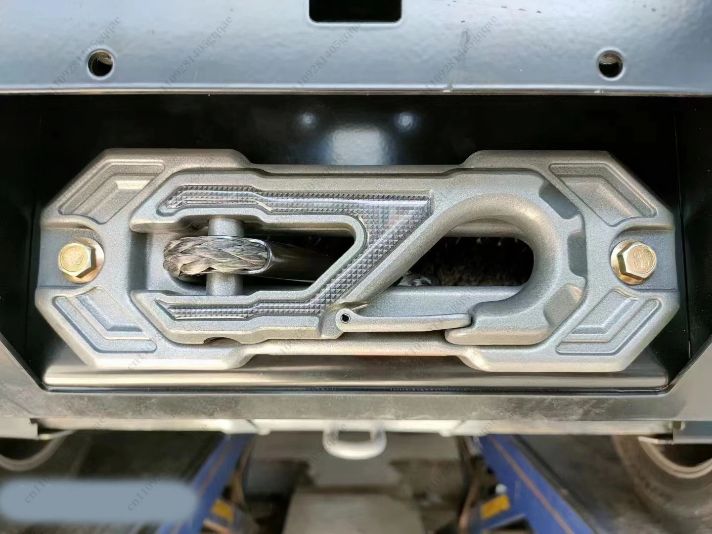 Offroad-Fahrzeug-Winde, Nylonseil, Stahlseil, Aluminium-Führungsrahmen, Führungsöffnung, Stopperführung – Detail 4