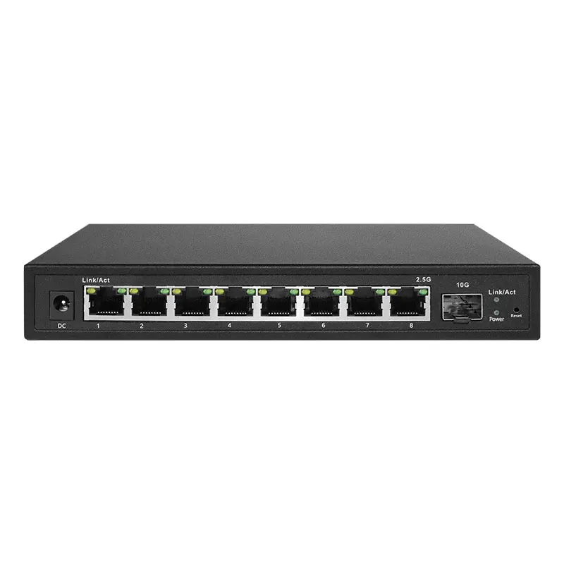 HICOMDATA Poe Switch Managed L2- 10gb Uplink SFP 2.5g Rj45 9 Port Ethernet Network Switch POE for IP Camera