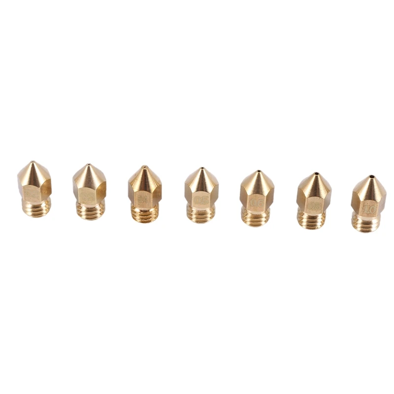 22 Pieces 3D Printer Nozzles MK8 Nozzle 0.2Mm, 0.3Mm, 0.4Mm, 0.5Mm, 0.6Mm, 0.8Mm, 1.0Mm Extruder Print Head With Free Storage Bo