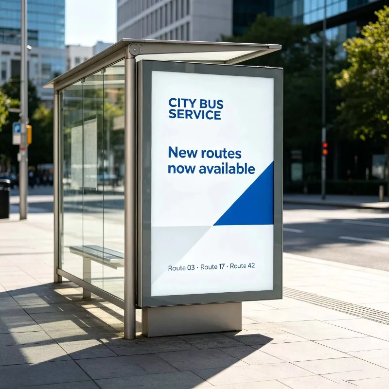 Commercial double-sided square waterproof billboard, custom display board on the side of the bus station