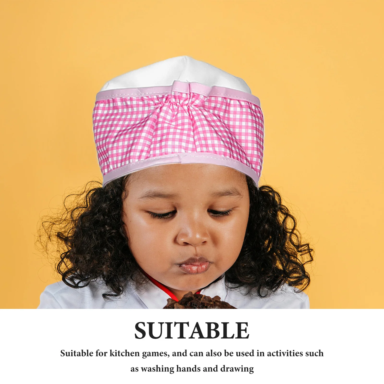 1Set Kids Kitchen Apron Set Adjustable Child Chef Apron Glove Hat for Cooking Baking Pretend Play Culinary Dress Up Supplies