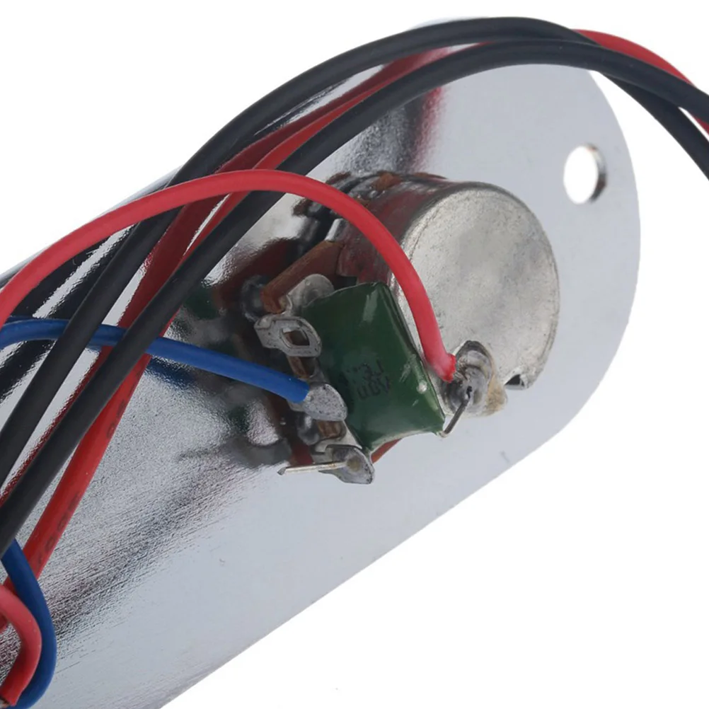 

-Pot Electric Guitar Circuit Board 3 Output Wires 3-Gear Switch Durable Metal Control Plate Pre-Wired Replacement For