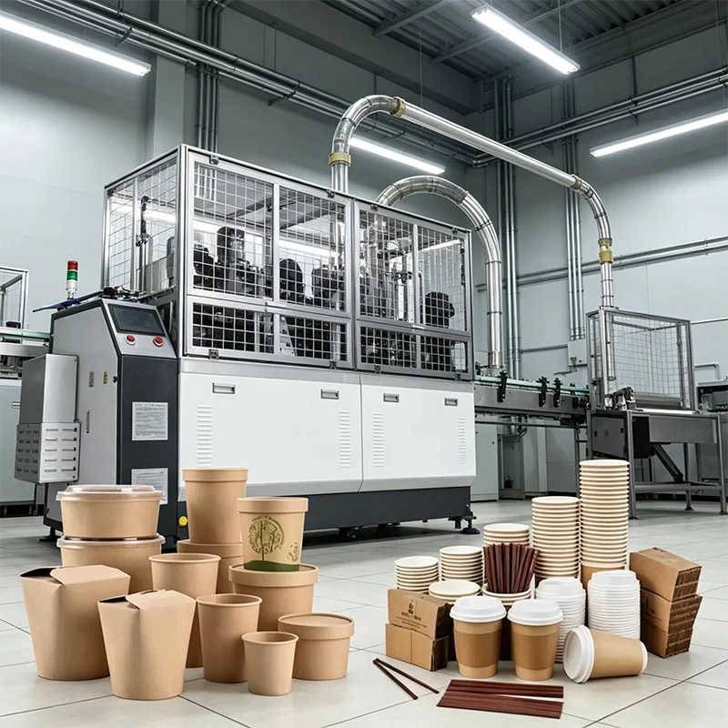 Automatic 3-12oz Paper Cup Forming Machine with PLC Control and Memory for 50 Different Cup Specifications