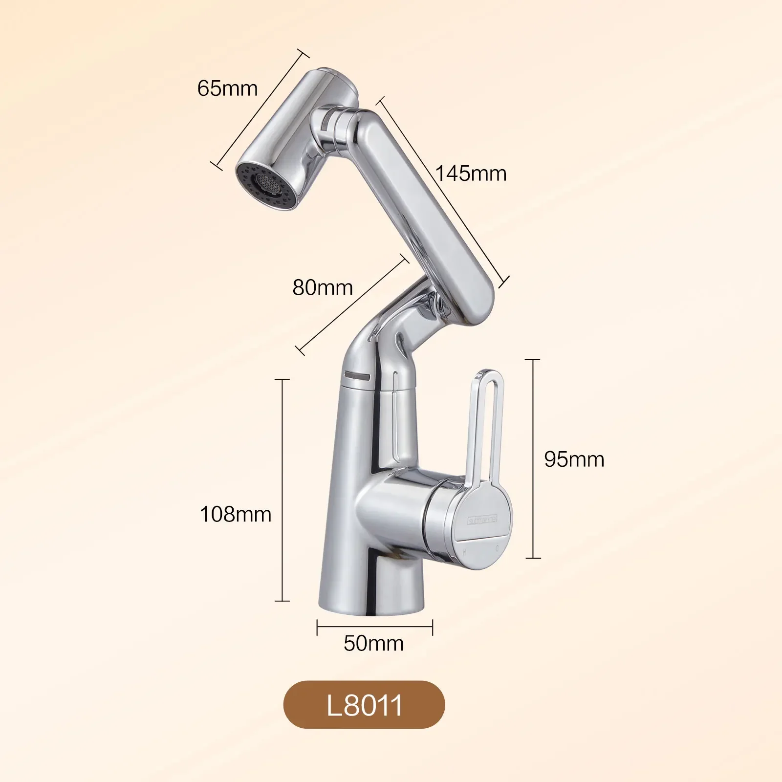 Stainless steel bathroom faucet, bubble water does not splash the water basin faucet