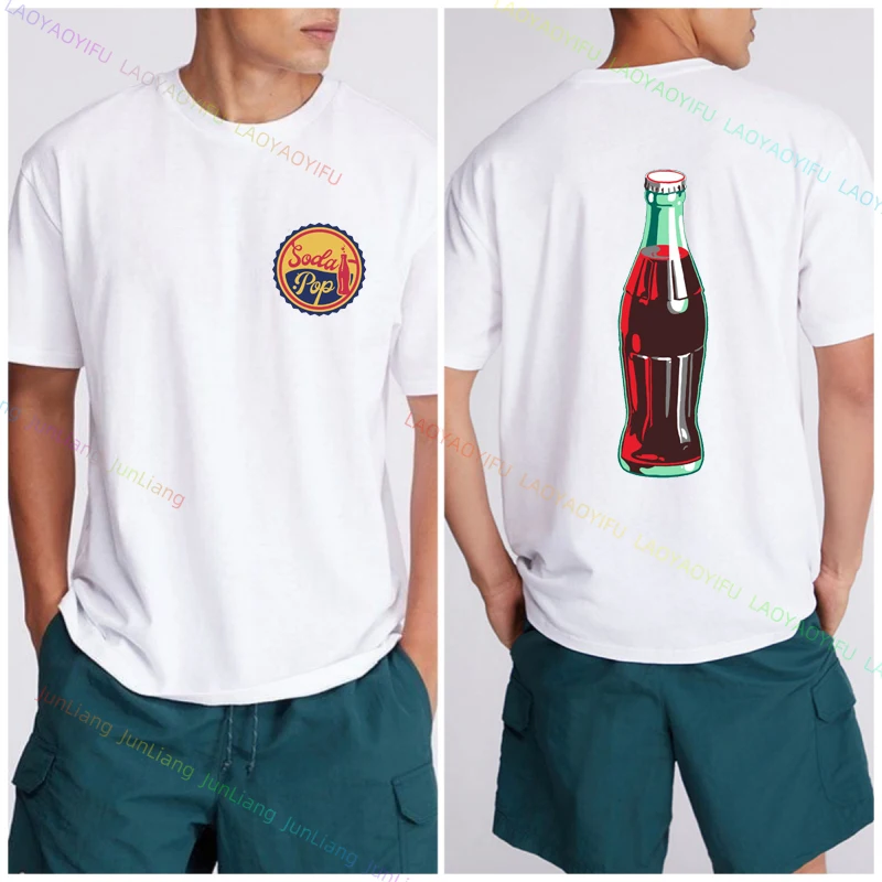 Dr Pepper Print Graphic Tees Men Clothing Funny Retro Soda Cap Streetwear Short Sleeve Tee Vintage Men\'s T-shirts Y2k Harajuku