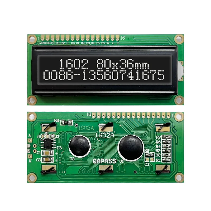 1602 16X2 Zwart Va Lcd Display Module Wit Backlight 1602A