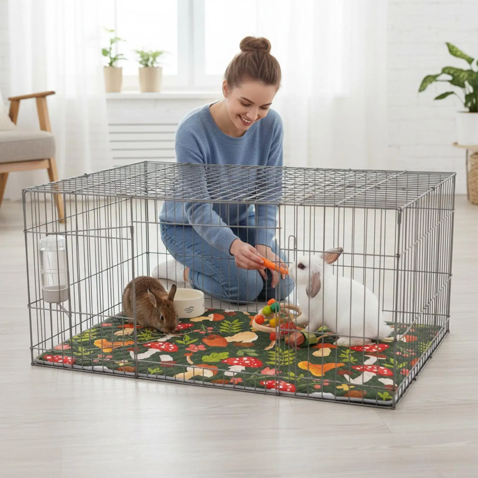 

Подкладка для клетки, моющийся впитывающий тренировочный коврик, подушечки для мочи для мелких животных, среда обитания, кролик, хомяк, ежик, шиншилла, корпус для домашних животных