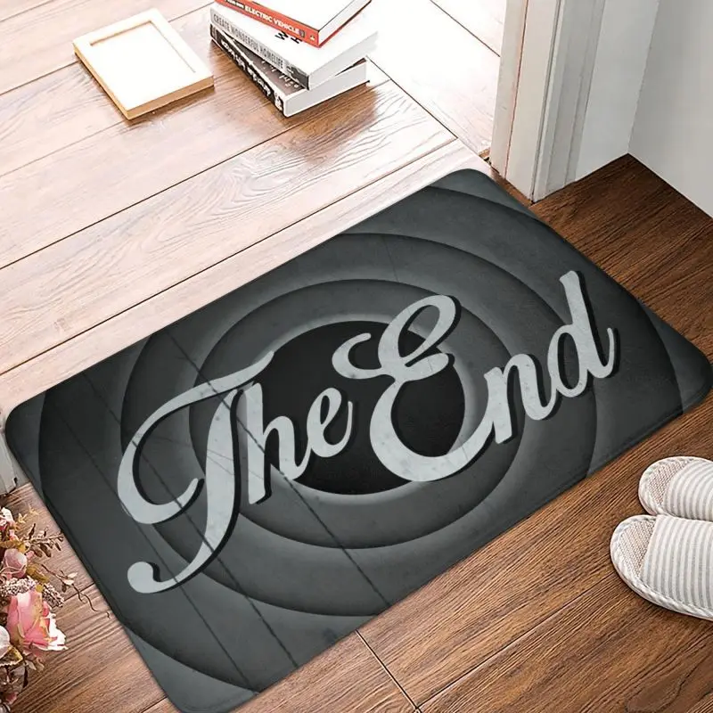 The End Movies Front Door Mat Anti-Slip Indoor Quick Dry Camera Theater Doormat Floor Bath Entrance Rug Carpet