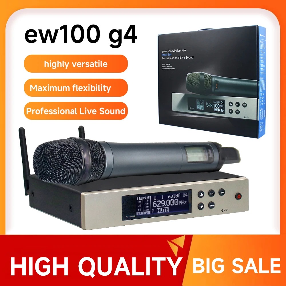 EW 100 G4 Professional UHF Wireless Microphone System with E835/E945 Handheld Mics for Stage and Live Performance