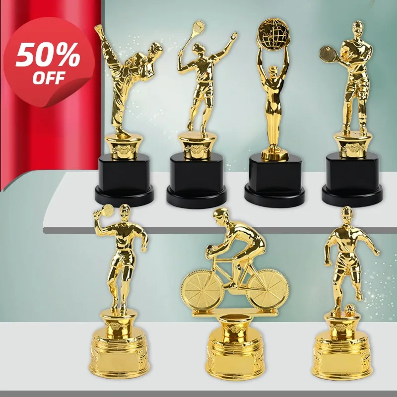 Football badminton Taekwondo tennis various sports competition trophies Production of school competition resin souvenir trophies