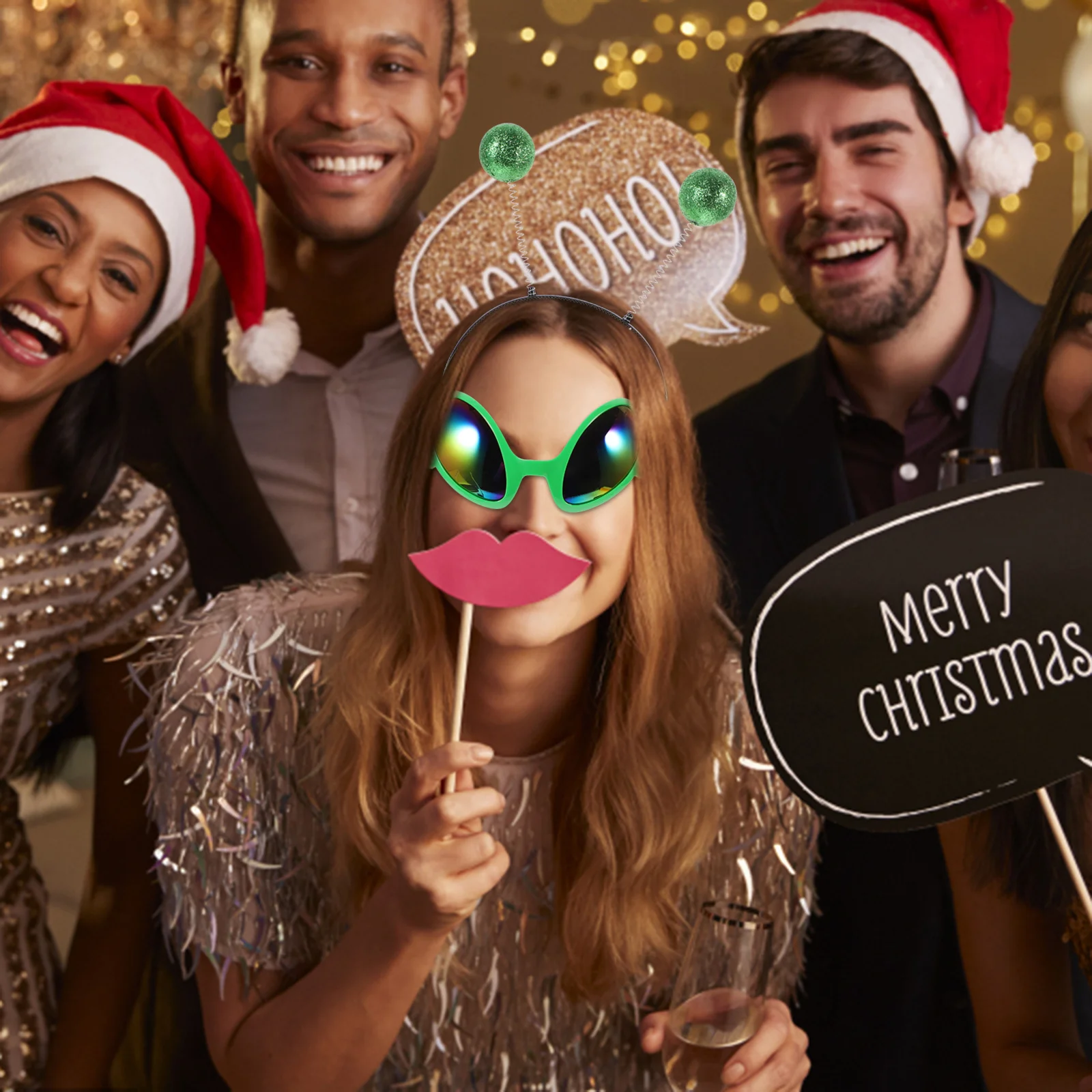 1 set hoofdbandbrillen Regenbooglenzen Overdreven ogen Lichtgewicht feestartikelen voor Halloween Cosplay Festival Strand