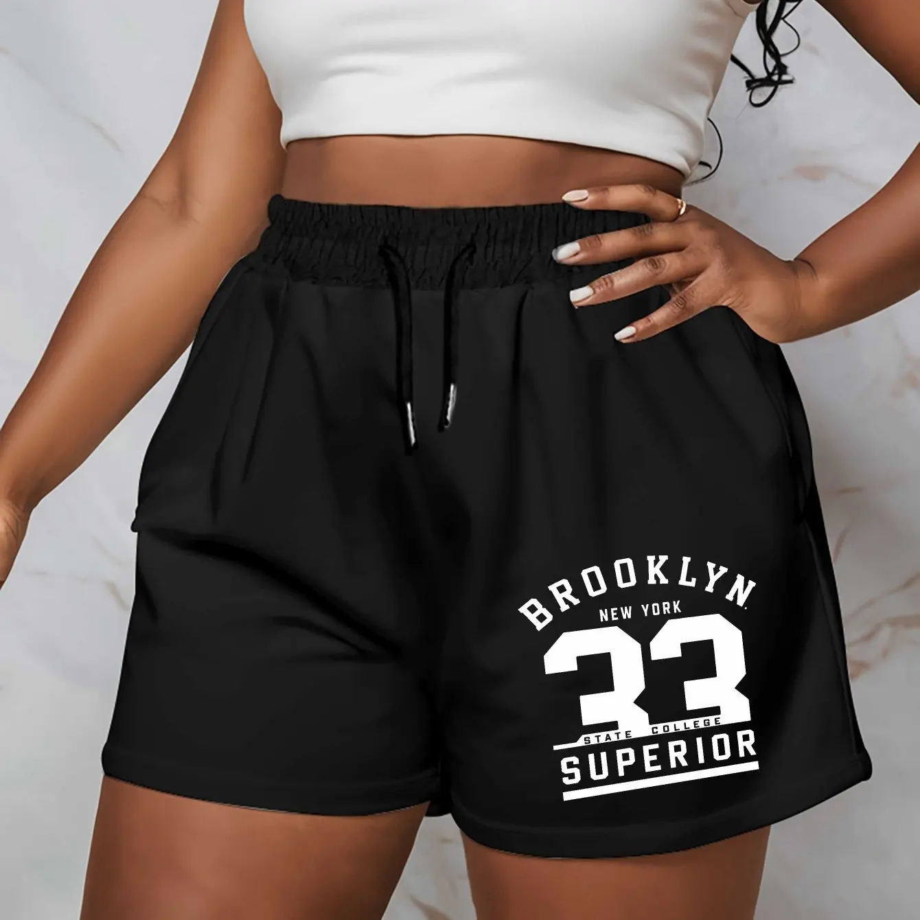 

Ladies' Casual Sports Retro Niche Design Shorts, Summer Casual Versatile American Trend Outerwear Pants, Summer Beach Pants