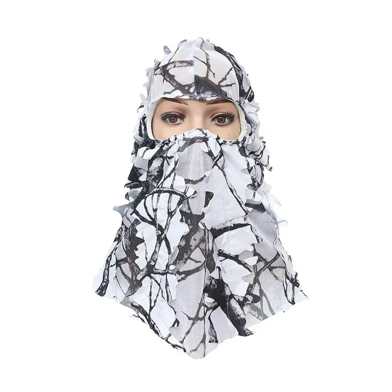 3D Leaf mask Cap Integrated camouflage Headgear Mask Ghillie Face Mask Hood Ghillie Camouflage Full Cover Headwear Hunting parts