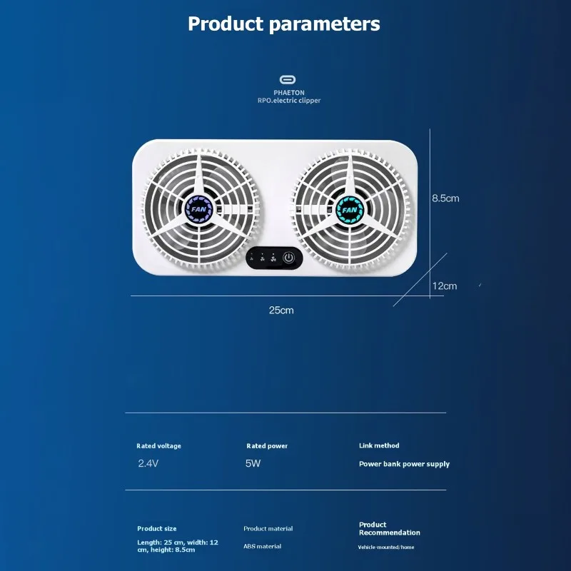Ac29-Car Air Vent Exhaust Window Fan Small, 3 Levels Adjustable With Exhaust Intake Installation For Door Glass