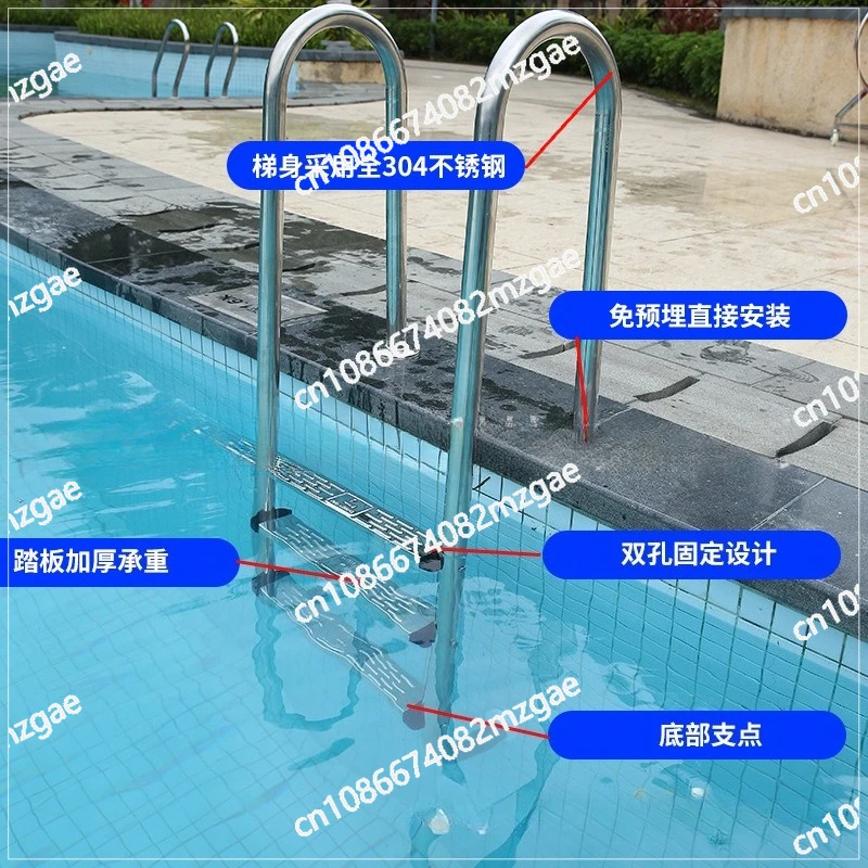 2/3/4 Stairs Pool Ladder Swimming Pool Ladder Swimming Pool Ladders for Sale