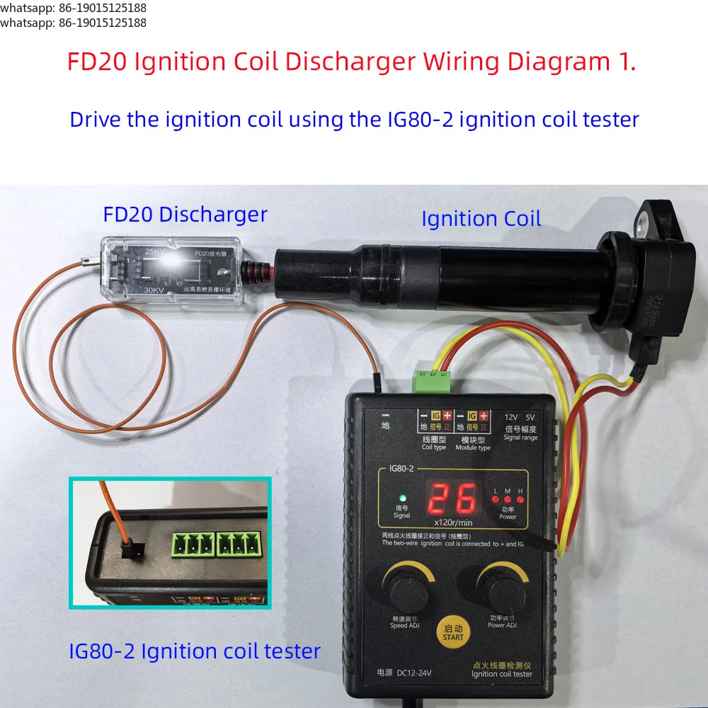 FD20 Automobile Ignition Coil Flashover Performance Detector Discharger Leakage Detection Flashover High Voltage Tester