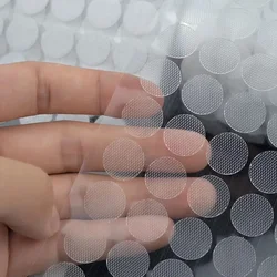 100 pairs Auto self-adhesive Dots White Transparent Fastener Tape Strong Glue Sticker Round Magic Hook and Loop Tape 10/15/20mm