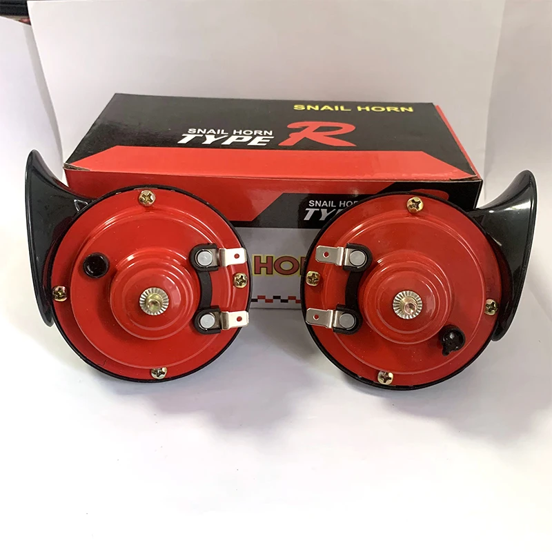 HQ Vehicle Snail Horn 12V/24V Trumpet  Air Horn Motorcycle Horn for Trucks Vehicle Horn Electric Snail Waterproof Alarm 120DB