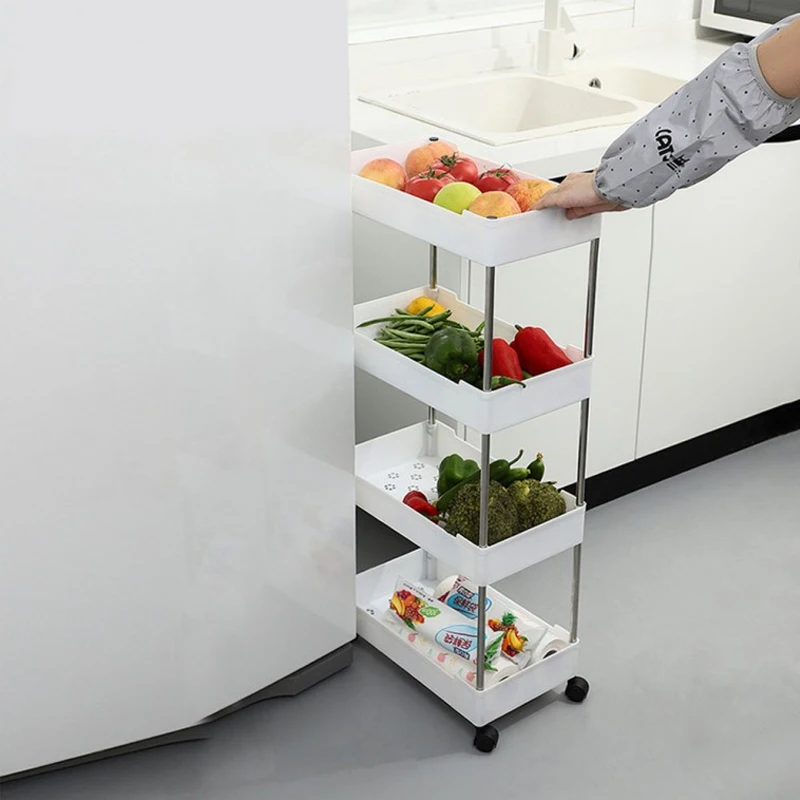 Kitchen Cart Hyped Trolley Niche storage shelf for beauty weven Assembly Book Cart