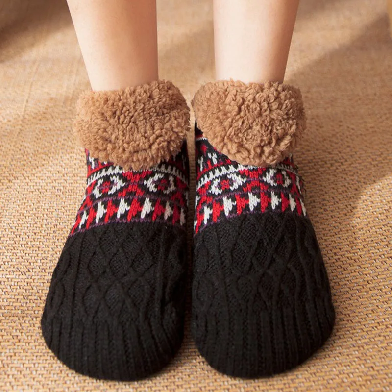 Fall and Winter Floor Socks Home Warm Women Men Socks Snow Socks Sleep Carpet Socks Slippers Socks Men Non-slip Yoga Socks 2024