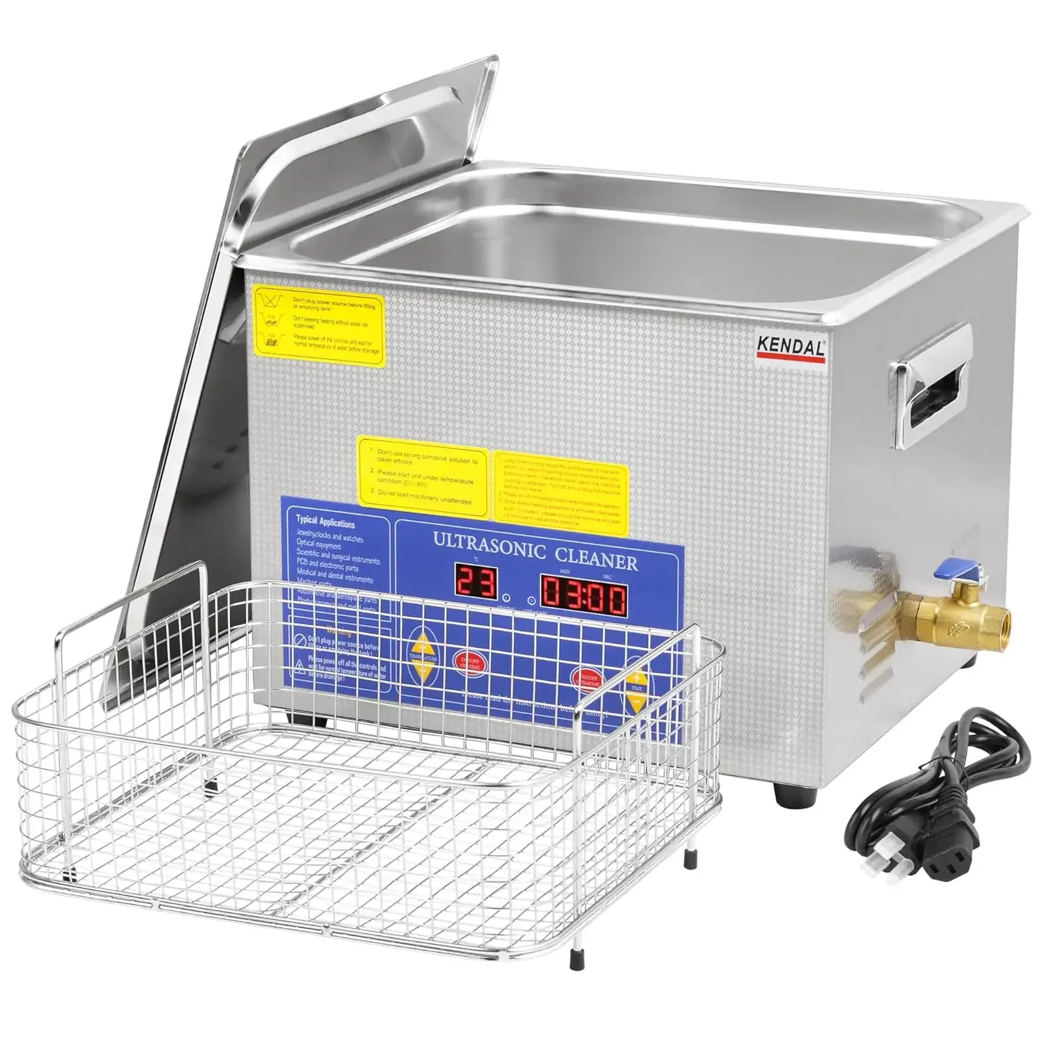 

360watts 12L Ultrasonic Cleaner 40kHz with Digital Timer&Heater Cleaning Machine, for Watch Instruments Industrial Parts